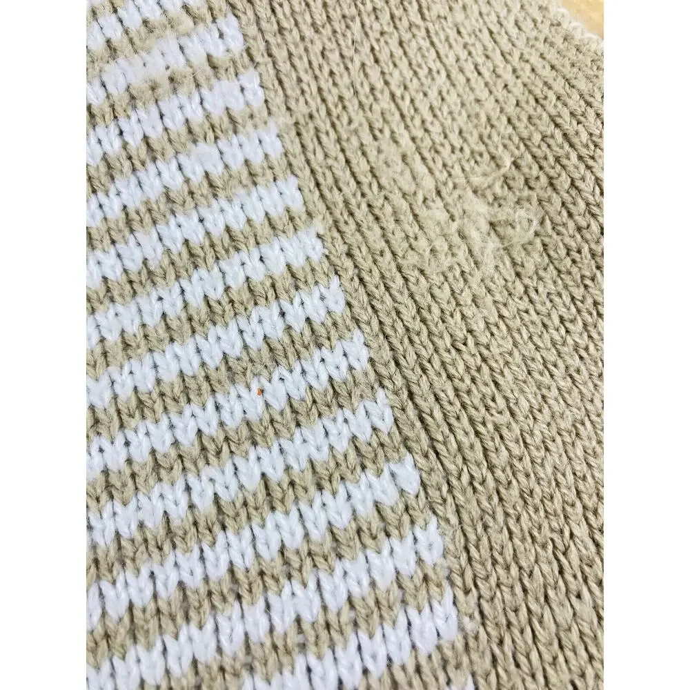 Monkey Sweater Knit Baby Blanket White Tan Beige Brown Toys ‘R’ Us Geoffrey LLC
